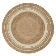 Jaipur handloom - Indian Jute Round Rug Circle Rugs White round rug for Living Room Carpet