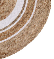 Jaipur handloom - Indian Jute Round Rug Circle Rugs White round rug for Living Room Carpet