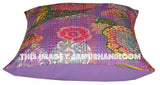 Indian Kantha Pillow Covers, Purple Kantha Cushions, Hippie Hippy pillow Cover, Bohemian pillows-Jaipur Handloom