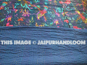Indian Kantha Quilt Bohemian Kantha Bedding-Jaipur Handloom