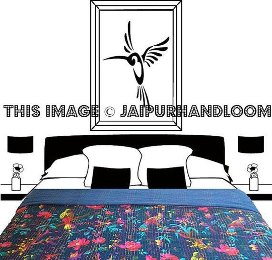 Indian Kantha Quilt Bohemian Kantha Bedding-Jaipur Handloom