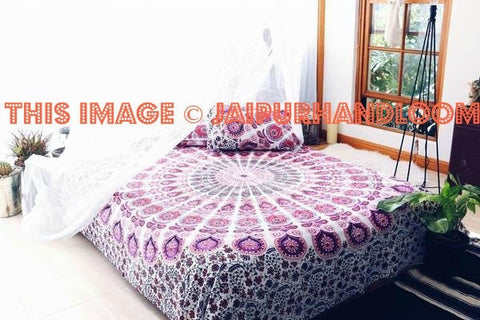 Indian Mandala Dorm Tapestry College room bedspread decorative curtains-Jaipur Handloom