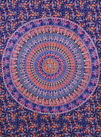 Indian Mandala Tapestry College room wall tapestries Dorm room bedding-Jaipur Handloom