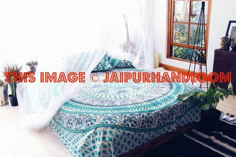 Indian Mandala Tapestry Hippie Wall Hanging Bohemian Bedspread Dorm Decor Queen-Jaipur Handloom