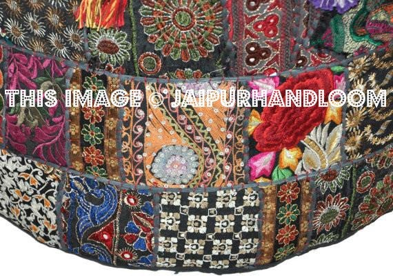 Indian Ottoman Pouf-Jaipur Handloom