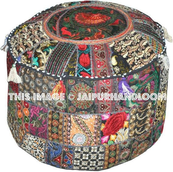 Indian Ottoman Pouf-Jaipur Handloom
