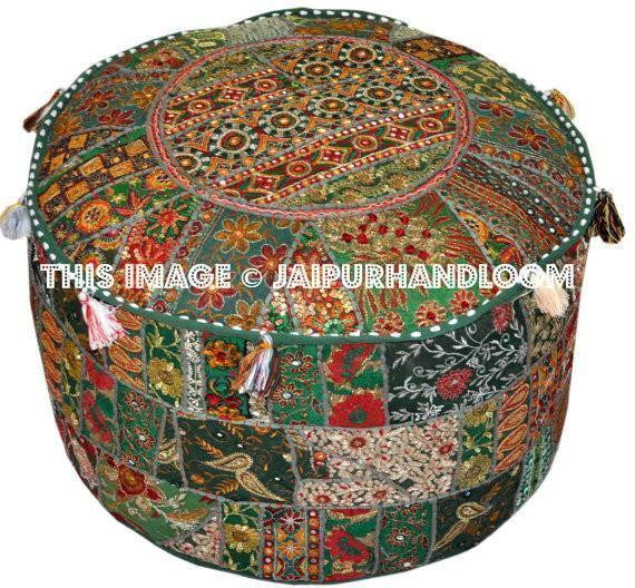 Indian Ottoman pouf-Jaipur Handloom
