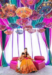 Indian Patchwork Handmade Umbrella Sun Protection Woman Umbrella Parasol 10 pc Wholesale Lot-Jaipur Handloom