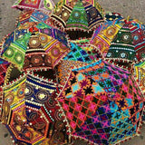 Indian Patchwork Handmade Umbrella Sun Protection Woman Umbrella Parasol 10 pc Wholesale Lot-Jaipur Handloom