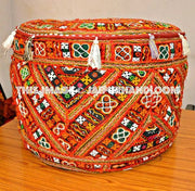 Indian Patchwork Pouf-Jaipur Handloom