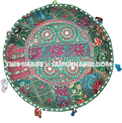 Indian Pouf Ottoman-Jaipur Handloom