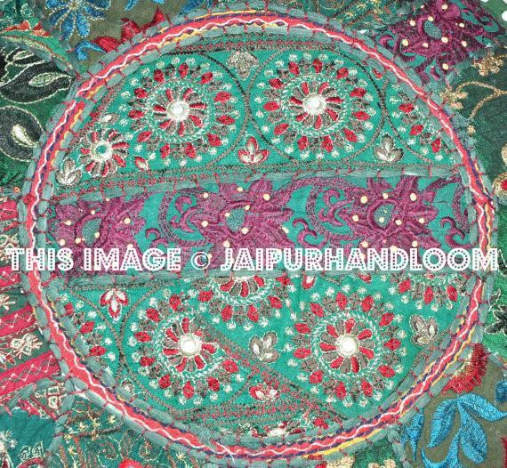 Indian Pouf Ottoman-Jaipur Handloom