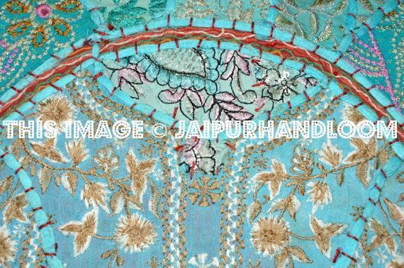 Indian Pouf Ottoman Patchwork on Sale