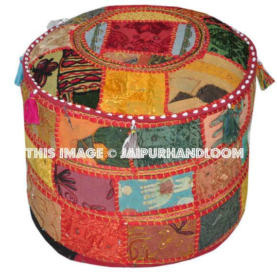 Indian Pouf Ottoman Stool pouffe footstool