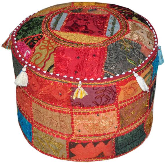 Indian Pouf Ottoman Stool pouffe footstool