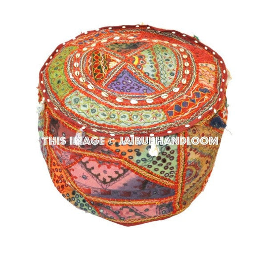 Indian Pouf Stool-Jaipur Handloom