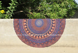 Indian Round Beach Throw Meditation Mandala Yoga Mat Round Table Cloth-Jaipur Handloom