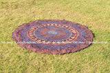 Indian Round Beach Throw Meditation Mandala Yoga Mat Round Table Cloth-Jaipur Handloom