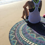 Indian Round Mandala Beach Throw Bohemian Indian Tapestries Sofa Cover-Jaipur Handloom