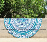 Indian Round Mandala Beach Throw Hippie Dorm Room Wall Hanging-Jaipur Handloom