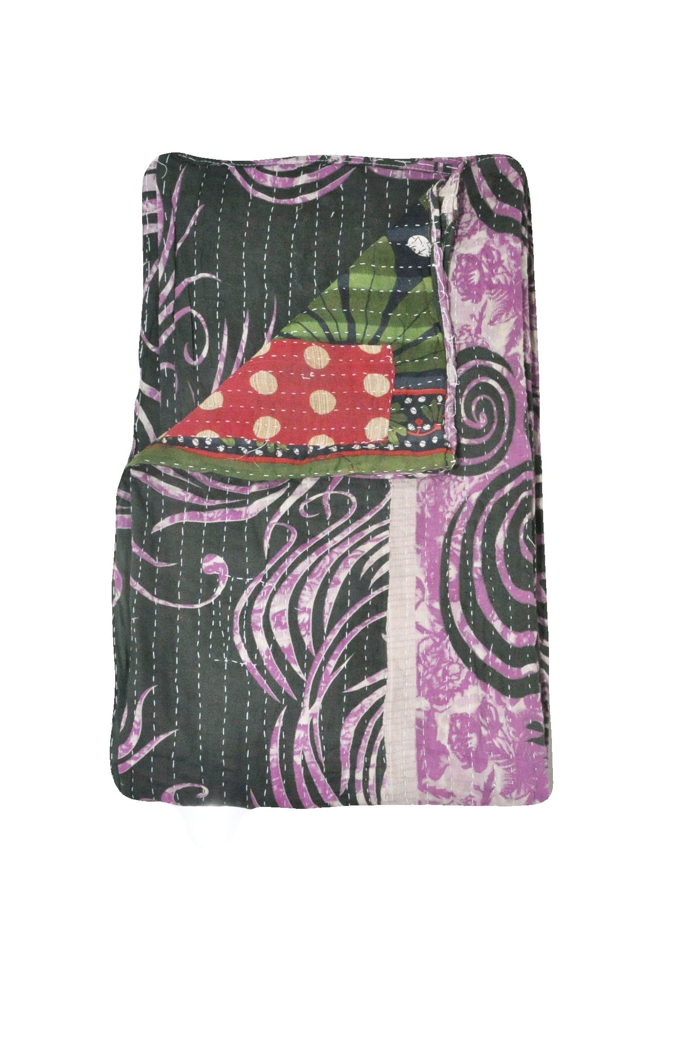 hand stitched twin kantha bedding for dorm room