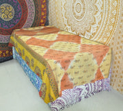 Indian Sari Vintage kantha Quilt-Jaipur Handloom