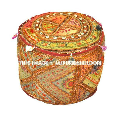 Indian Traditional Home Decorative Ottoman-Jaipur Handloom