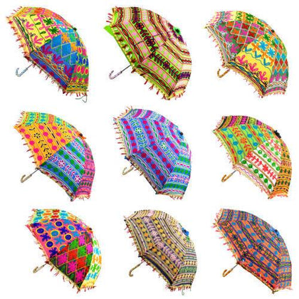 Indian Umbrellas Wedding Decoration - 10 pcs lot Wholesale-Jaipur Handloom