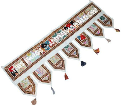 Indian bohemian Toran embroidered door hanging valance-Jaipur Handloom
