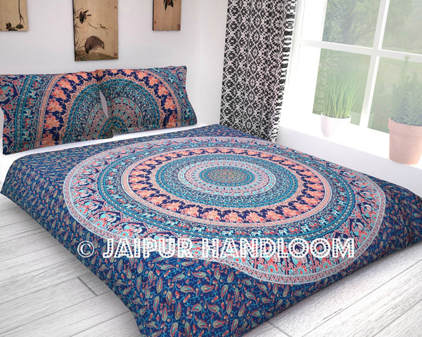 indian queen cotton bedding set with pillow cases in cheap prices - Beck-Jaipur Handloom