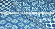 Indigo Patchwork Kantha Quilt Christmas Gift, Kantha Throw Blanket, Kantha Bedspread, Patchwork quilt, Kantha Blanket, Indian Sari Quilt-Jaipur Handloom