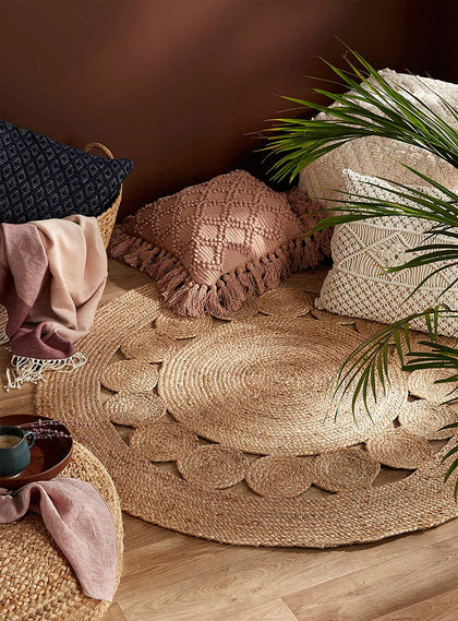 Jute Circle Rug  | Jaipur Handloom