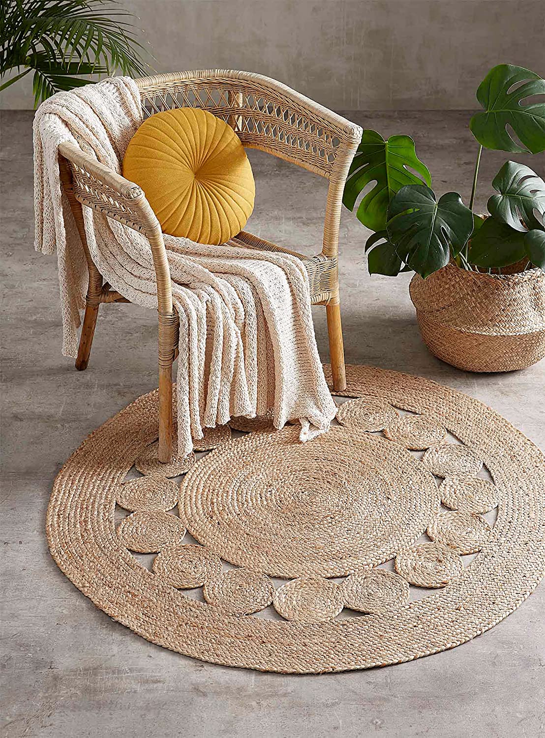 Jute Circle Rug  | Jaipur Handloom