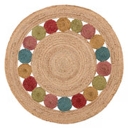 Jute RUG Round Braided Round Rug jute, Meditation Mat, Bohemian Circle rugs