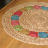 Jute RUG Round Braided Round Rug jute, Meditation Mat, Bohemian Circle rugs