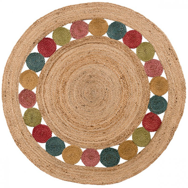 Jute RUG Round Braided Round Rug jute, Meditation Mat, Bohemian Circle rugs