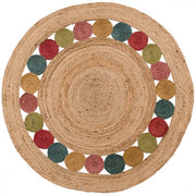 Jute RUG Round Braided Round Rug jute, Meditation Mat, Bohemian Circle rugs