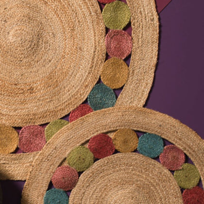 chindi and jute multi round rug