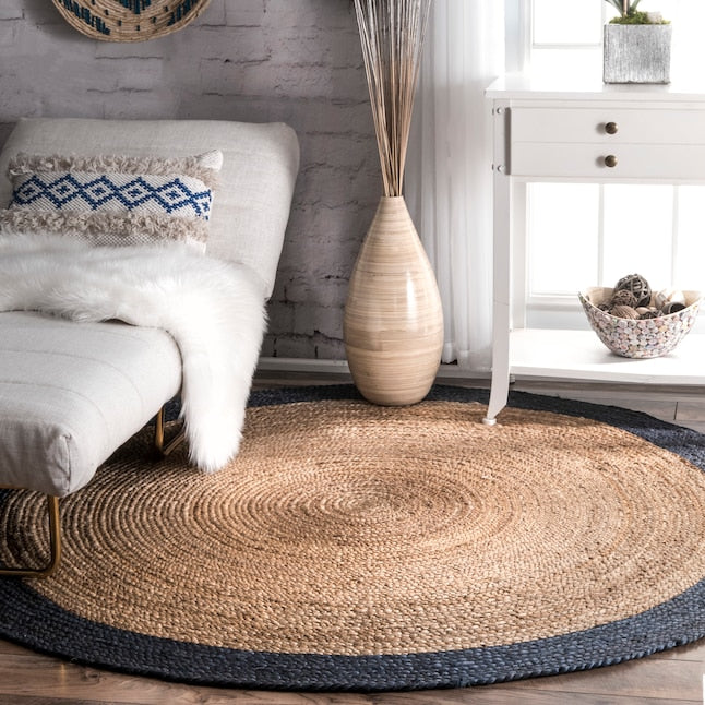 Jaipurhandloom.com - Jute Round Rug Round Floor Rugs Circle rugs Braided Jute Rugs Round