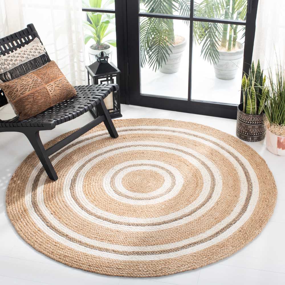 Jute Round Rugs for sale online in India | Jaipur Handloom