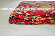 Kantha Bedspread, Kantha Quilt, Floral Quilt, Kantha Blanket, kantha Bed Cover, Blanket, Indian Bedspread, Bohemian Quilt, kantha Bedding-Jaipur Handloom