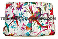 Kantha Quilt - ON SALE indian sari kantha quilt, floral kantha quilt bedding, birds kantha quilted bedspread, kantha quilt bedcover Throw-Jaipur Handloom