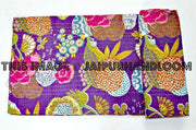 Kantha Quilt Queen Quilt in purple Bed cover Bedding-Jaipur Handloom