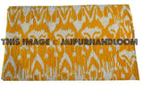 Kantha Quilt, Yellow Ikat Kantha Quilt Blanket Yellow Indian Sari kantha Quilted Bedspreads,Throws,Ralli,Gudari Handmade Tapestery Bedding