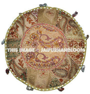Large Bohemian Ottoman pouf chair floor pillow bean bag-Jaipur Handloom