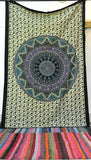 Large Buddhist Mandala Tapestry Psychedelic Trippy Tapestries Poster-Jaipur Handloom