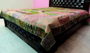 Large Elephant Embroidered Bedspread Bedding Indian Patchwork Tapestry-Jaipur Handloom