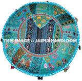 Large Indian Pouf Ottoman-Jaipur Handloom