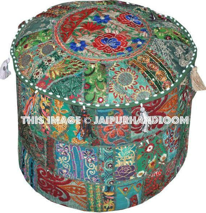 Large Pouf-Jaipur Handloom