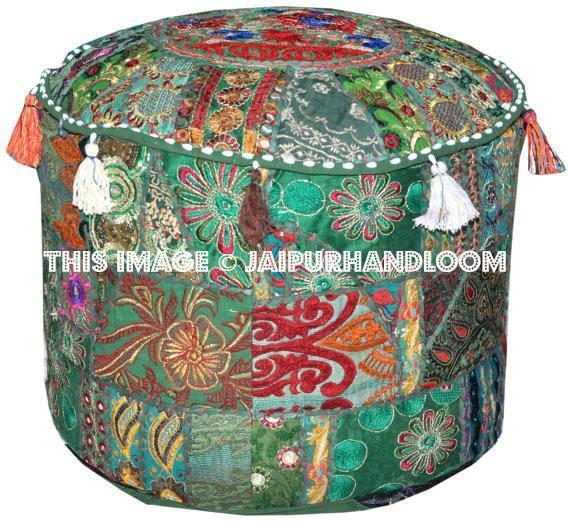 Large Pouf-Jaipur Handloom